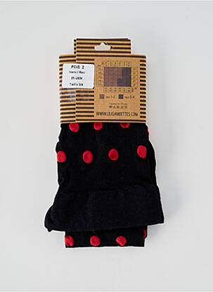 Collants imprimé pois noir LILI GAMBETTES femme
