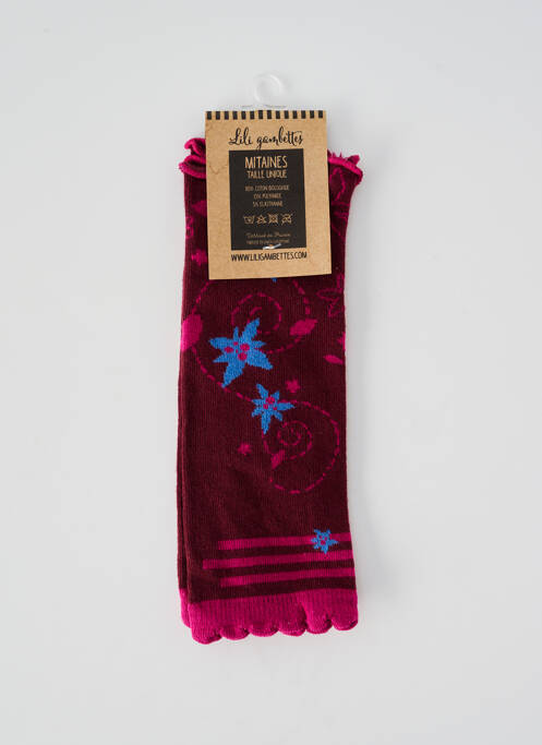 Mitaines rose LILI GAMBETTES pour femme