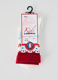 Chaussettes imprimé fantaisie blanc LABONAL fille