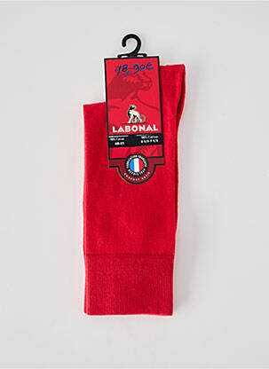 Chaussettes maille fine rouge LABONAL homme