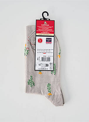 Chaussettes imprimé fantaisie gris LABONAL homme