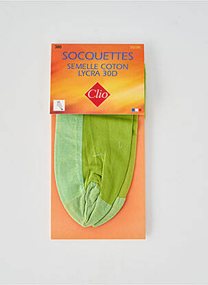 Chaussettes forme socquettes vert CLIO femme