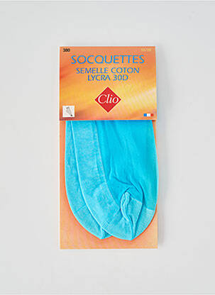 Chaussettes forme socquettes bleu CLIO femme