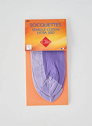 Chaussettes forme socquettes violet CLIO femme