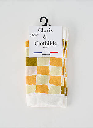 Chaussettes orange CLOVIS & CLOTHILDE pour femme