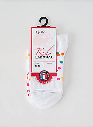 Chaussettes blanc LABONAL pour fille