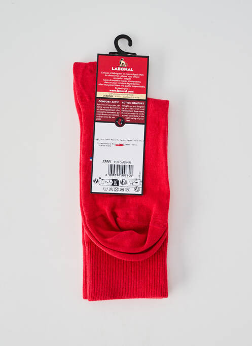 Chaussettes maille fine rouge LABONAL homme