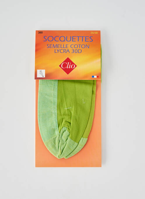 Chaussettes forme socquettes vert CLIO femme