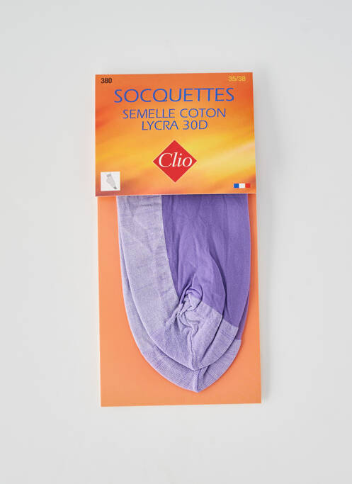 Chaussettes forme socquettes violet CLIO femme