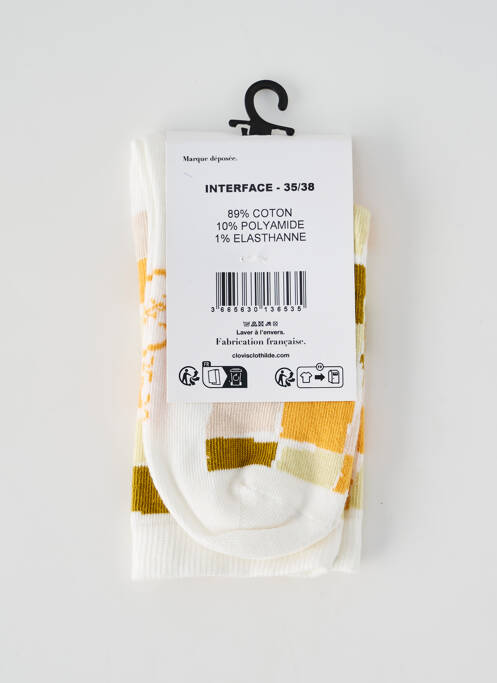 Chaussettes orange CLOVIS & CLOTHILDE pour femme