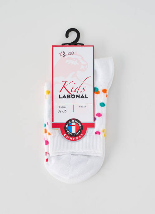 Chaussettes blanc LABONAL pour fille