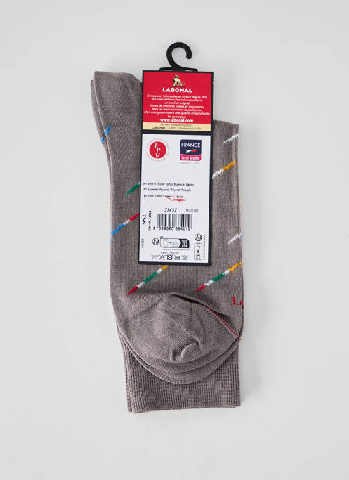 Chaussettes gris LABONAL pour homme