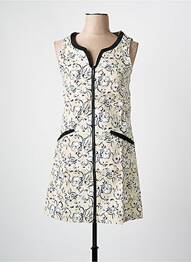Robe courte sans manche sans manche beige ARELINE femme