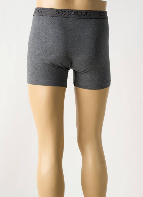 Boxer stretch gris fonce SET homme