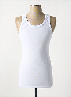 Débardeur stretch sans manche blanc SET homme