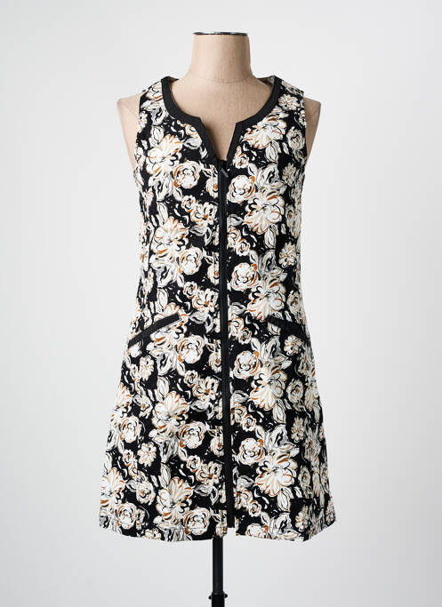 Robe courte sans manche sans manche noir ARELINE femme