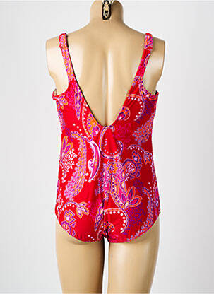 Maillot de bain 1 pièce imprimé fantaisie rouge ANITA femme