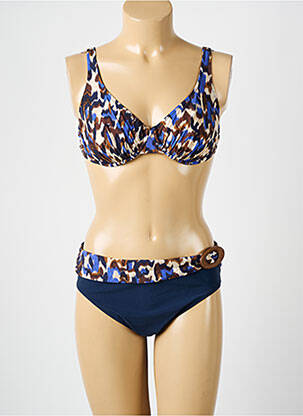 Maillot de bain 2 pièces stretch haut soutien-gorge balconnet bleu ANITA femme