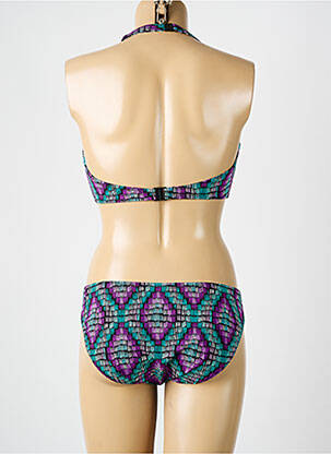 Maillot de bain 2 pièces stretch haut triangles violet ROSA FAIA femme