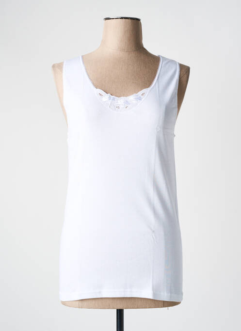 Top/caraco tissage jersey blanc ACHEL femme