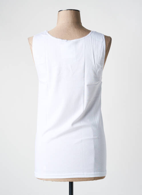 Top/caraco tissage jersey blanc ACHEL femme