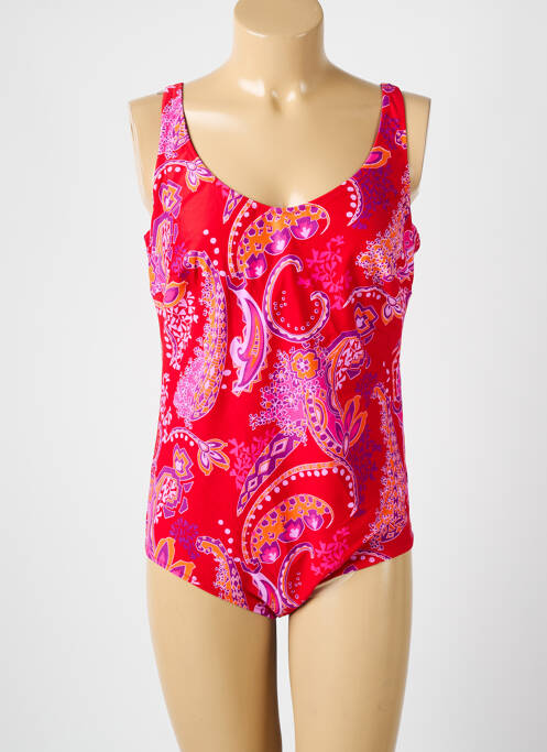 Maillot de bain 1 pièce imprimé fantaisie rouge ANITA femme