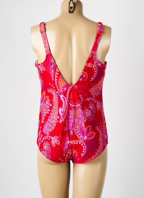 Maillot de bain 1 pièce imprimé fantaisie rouge ANITA femme