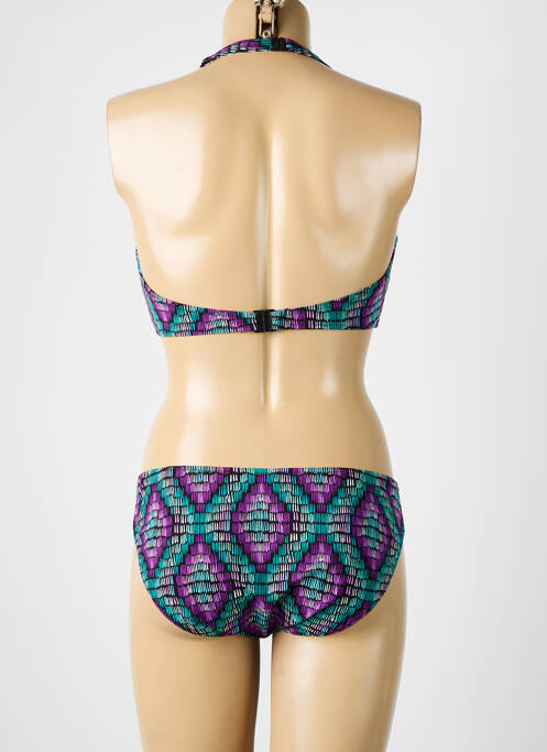 Maillot de bain 2 pièces stretch haut triangles violet ROSA FAIA femme