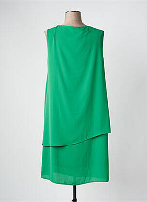 Robe mi-longue coupe fluide sans manche vert BARILOCHE femme
