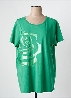 T-shirt coupe droite manches courtes vert JENSEN femme