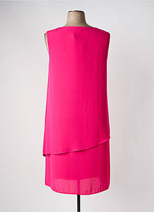 Robe mi-longue coupe fluide sans manche rose BARILOCHE femme
