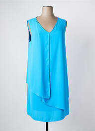 Robe mi-longue coupe fluide sans manche bleu BARILOCHE femme