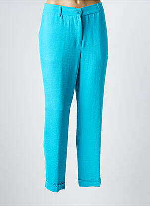 Pantalon droit taille haute taille haute bleu TINTA STYLE femme
