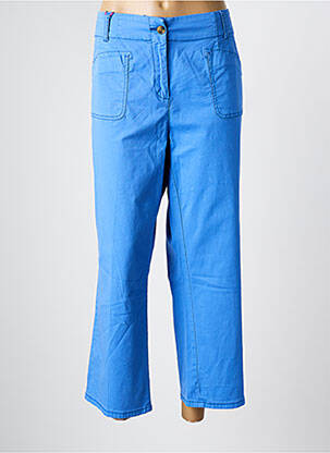 Pantalon 7/8 tissage popeline taille normale bleu C'EST BEAU LA VIE femme