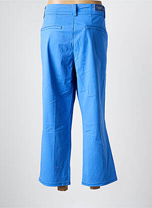 Pantalon 7/8 tissage popeline taille normale bleu C'EST BEAU LA VIE femme