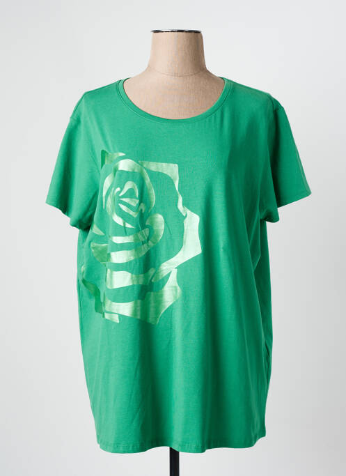 T-shirt coupe droite manches courtes vert JENSEN femme