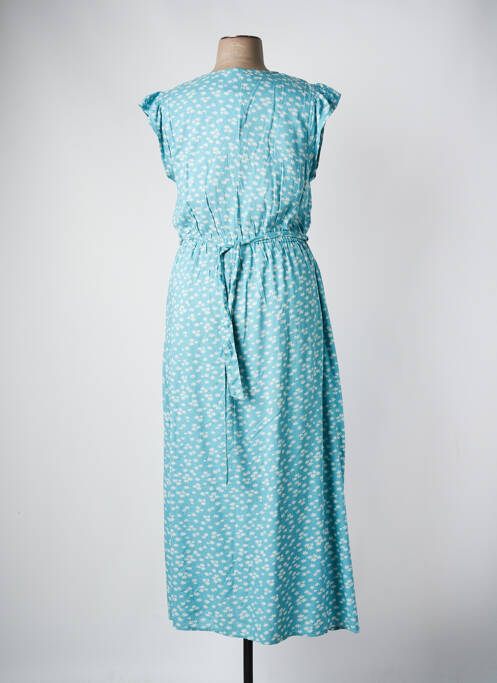 Robe longue manches courtes manches courtes bleu C'EST BEAU LA VIE femme