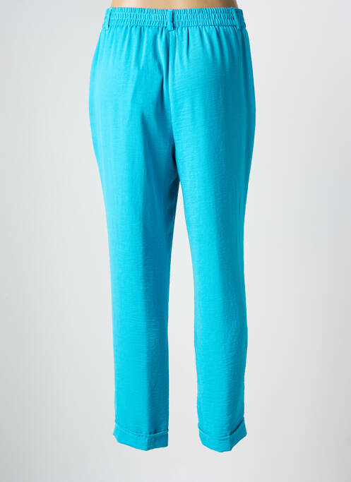 Pantalon droit tissage crêpe taille haute bleu TINTA STYLE femme