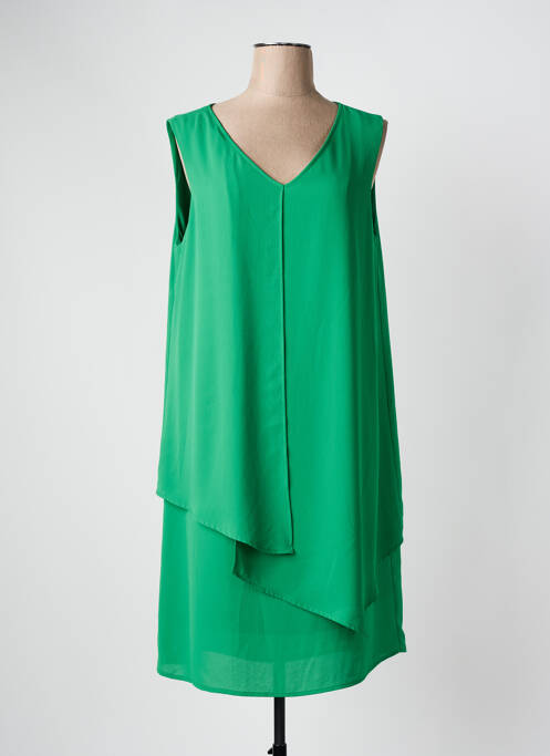 Robe mi-longue vert BARILOCHE pour femme
