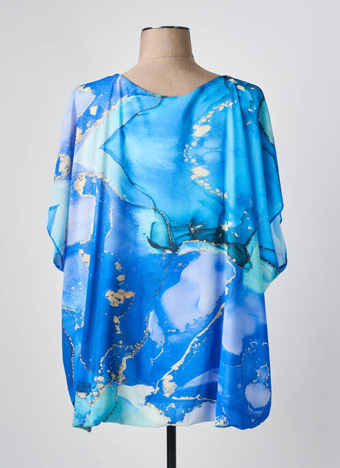 Tunique manches longues bleu COULEURS DU TEMPS pour femme