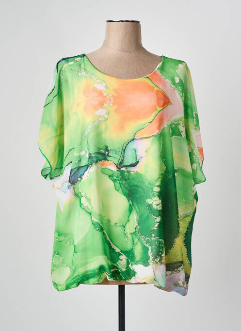 Tunique manches longues vert COULEURS DU TEMPS pour femme