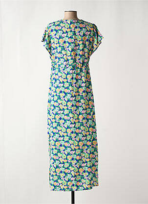 Robe longue manches courtes manches courtes vert C'EST BEAU LA VIE femme