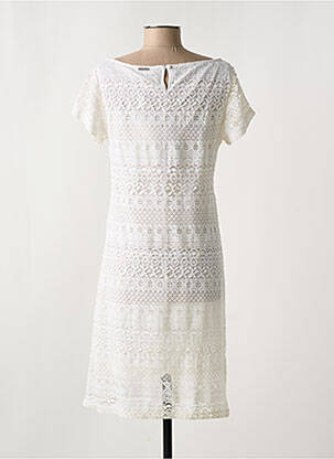Robe mi-longue manches courtes manches courtes blanc AGATHE & LOUISE femme
