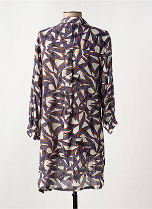 Robe courte manches longues manches longues violet CISO femme