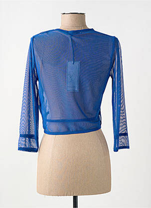 Veste casual col rond bleu MALOKA femme