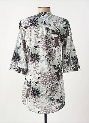 Chemisier imprimé fantaisie manches 3/4 gris AGATHE & LOUISE femme