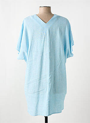 Tunique manches courtes col v bleu CISO femme