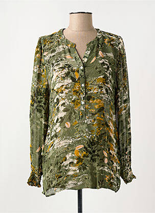 Blouse imprimé fantaisie manches longues vert JENSEN femme