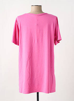 T-shirt coupe droite manches courtes rose CISO femme