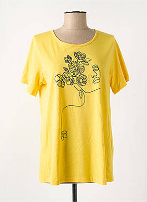 T-shirt coupe droite manches courtes jaune CISO femme